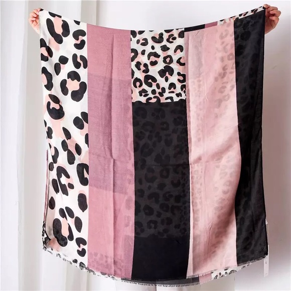 Blush Rush Animal Print Lux Designer Inspo Scarf - Picture 5 of 10